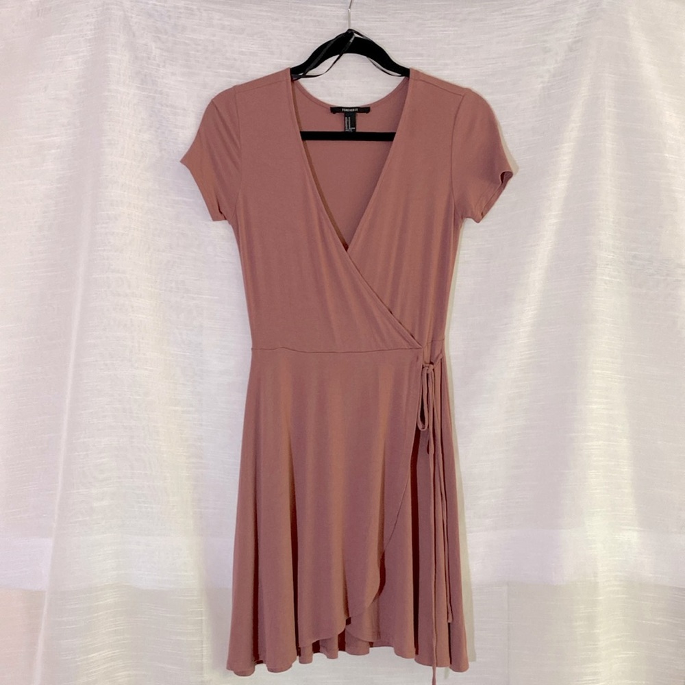 Forever 21 Old Rose Short Sleeve Mini A-Line Dress